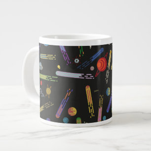 Caneca De Café Grande RICK E MORTY™  Padrão de Cometa Espacial Extern