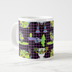 Caneca De Café Grande RICK E MORTY™ Padrão do Portal do Rick de seleção