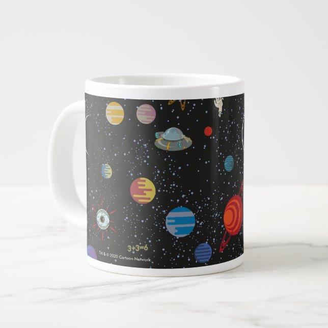 Caneca De Café Grande RICK E MORTY™| Padrão espacial (Frente Esquerda)