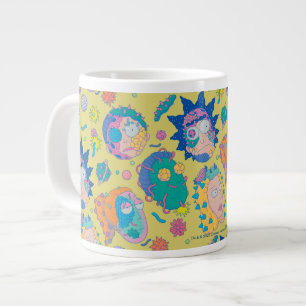 Caneca De Café Grande RICK E MORTY™ Padrão Familiar Infectado