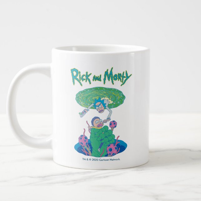 Caneca De Café Grande RICK E MORTY™| Salvamento do Portal (Esquerda)