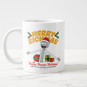 Caneca De Café Grande Rickmas felizes e feriados humanos felizes