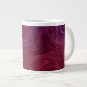 Caneca De Café Grande Rico Vinho Tinto Roxo Fluxo Orgânico