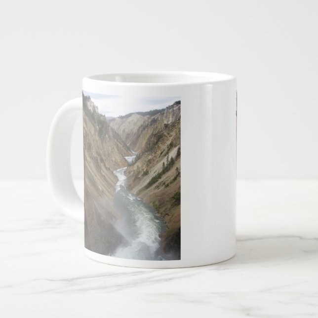 Caneca De Café Grande Rio Yellowstone (Frente Esquerda)