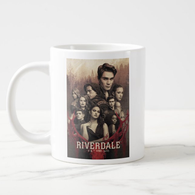 Caneca De Café Grande Riverdale Deer Skull Poster (Esquerda)