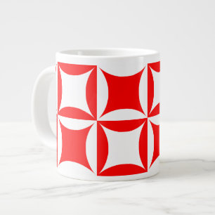 Caneca De Café Grande Robbing Peter to Pay Paul Red Pattern