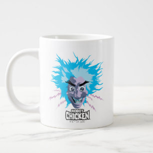 Caneca De Café Grande Robot Chicken Head Graphic