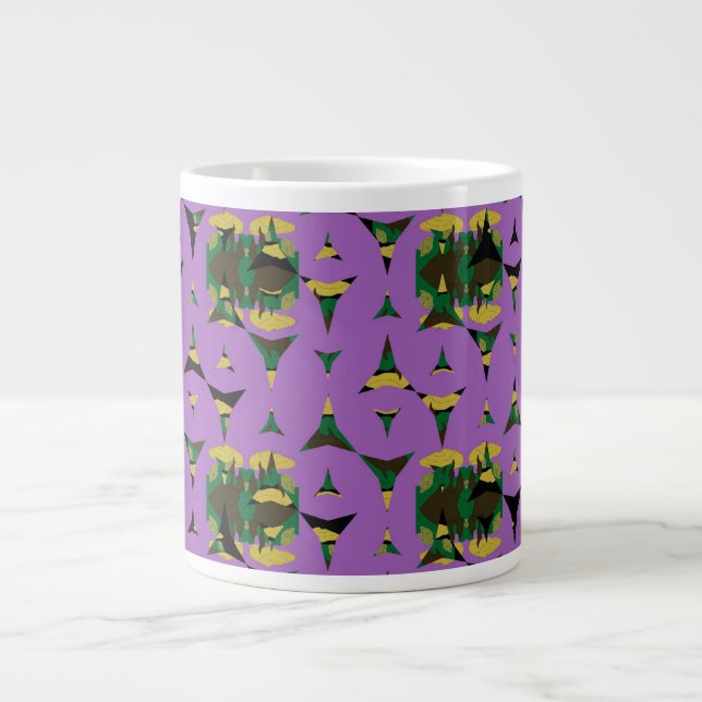 Caneca De Café Grande Rodas de Fogo do Céu Contidas (Frente)