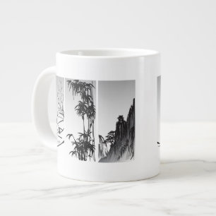 Caneca De Café Grande Rolagem Oriental Vertical