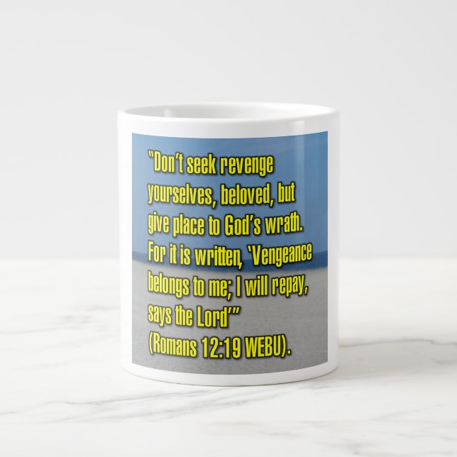 Caneca De Café Grande Romanos 12:19 WEBU Mug (Frente)