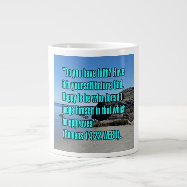 Caneca De Café Grande Romanos 14:22 WEBU Mug (Frente)