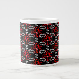Caneca De Café Grande Rooster Cockerel Scandinavian Folart