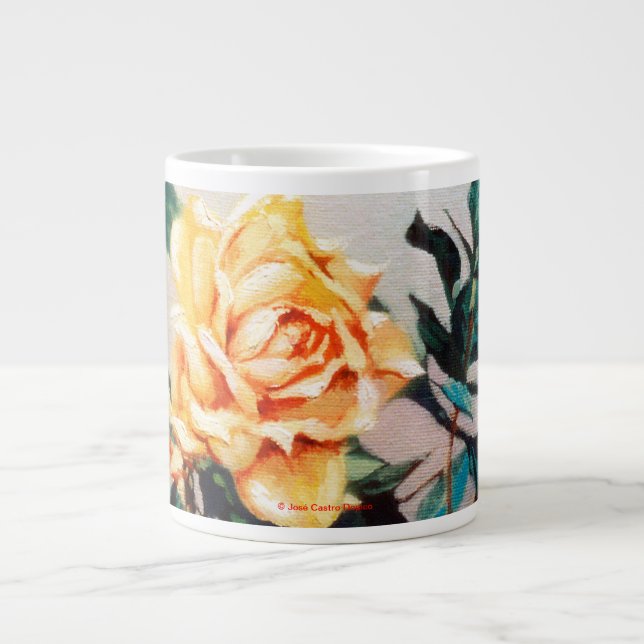 Caneca De Café Grande Rosa (Frente)
