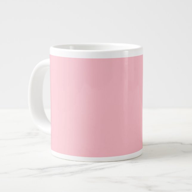 Caneca De Café Grande Rosa (Frente Esquerda)