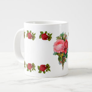 Caneca De Café Grande Rosa