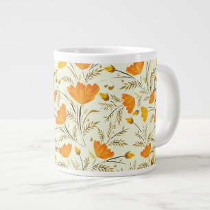 Caneca De Café Grande Rosa amarela