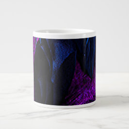 Caneca De Café Grande Rosa de Material Negro Spooky, Aranhas Negras