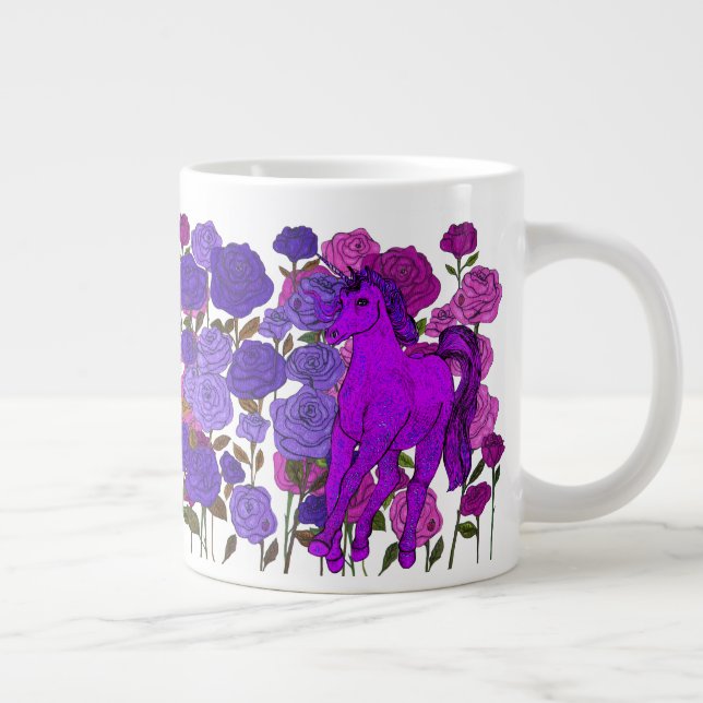 Caneca De Café Grande Rosa Garden (Direita)