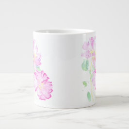 Caneca De Café Grande Rosas Rosa Delicadas: Bonito Jumbo Mug