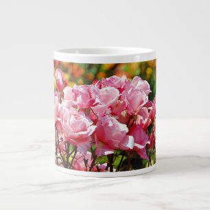 Caneca De Café Grande Rosas rosadas