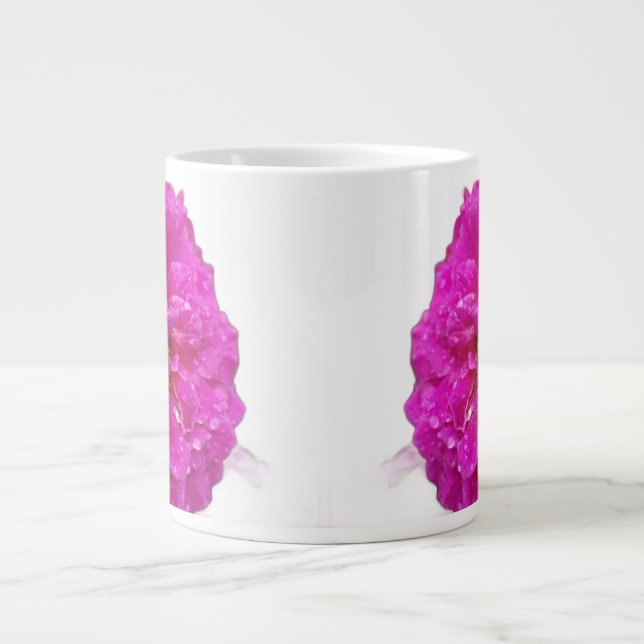Caneca De Café Grande Rosas Roxas (Frente)