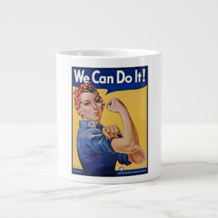 Caneca De Café Grande Rosie a Rebitadeira: Mulheres Fortes e Empoderamen
