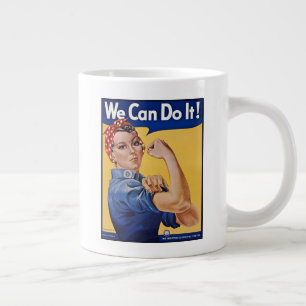 Caneca De Café Grande Rosie the Riveter: Forte Empoderamento feminino