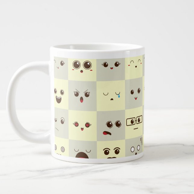 Caneca De Café Grande Rosto bonito (Esquerda)