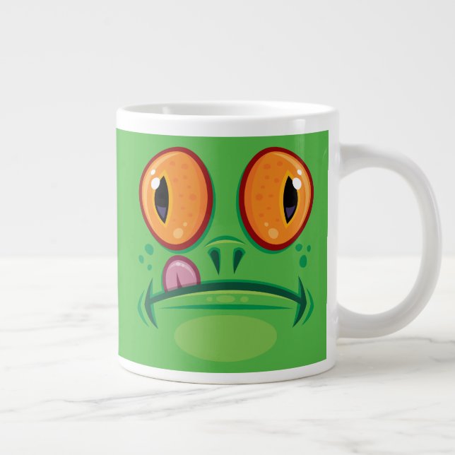 Caneca De Café Grande Rosto de Sapo com Língua Cartoon (Direita)