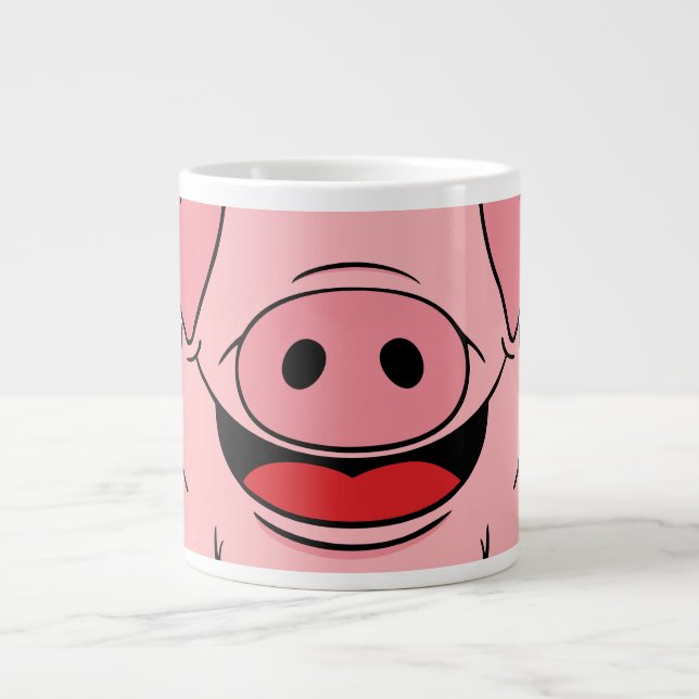 Caneca De Café Grande Rosto de Suínos (Frente)