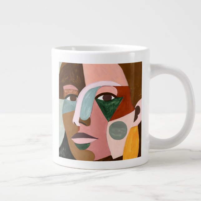 Caneca De Café Grande Rosto Geológico (Direita)
