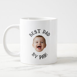 Caneca De Café Grande Rosto Personalizado Melhor Pai Por Par