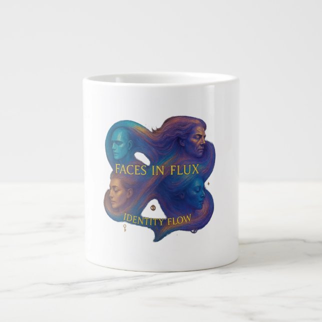 Caneca De Café Grande Rostos em Flux Mug - Fluxo de Identidade (Frente)