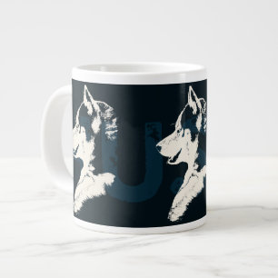 Caneca De Café Grande Rouco Café Mug De Café Siberiano Hussein Dog Cup