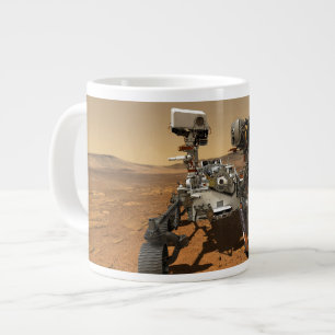 Caneca De Café Grande Rover De Perseverança Operando Na Superfície De Ma