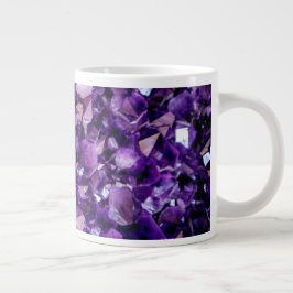 Caneca De Café Grande Roxo Ametyst Crystal Geode Gemstone fevereiro