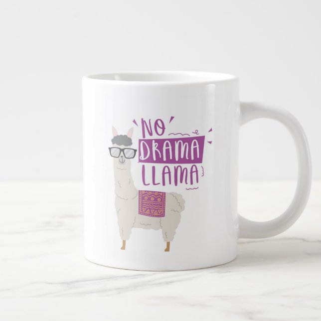 Caneca De Café Grande Roxo Sem Drama Llama (Direita)