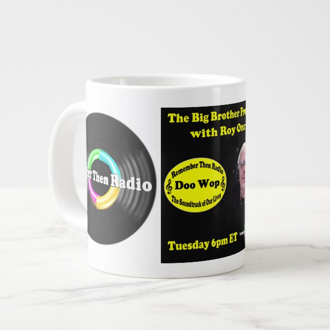 Caneca De Café Grande Roy Oram sobre RTR (Frente Esquerda)