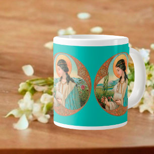 Caneca De Café Grande Rua. Agnes de Roma (BK 006) Jumbo Mug