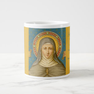 Caneca De Café Grande Rua. Clare de Assisi (SAU 027) XLarge Coffee Mug 2