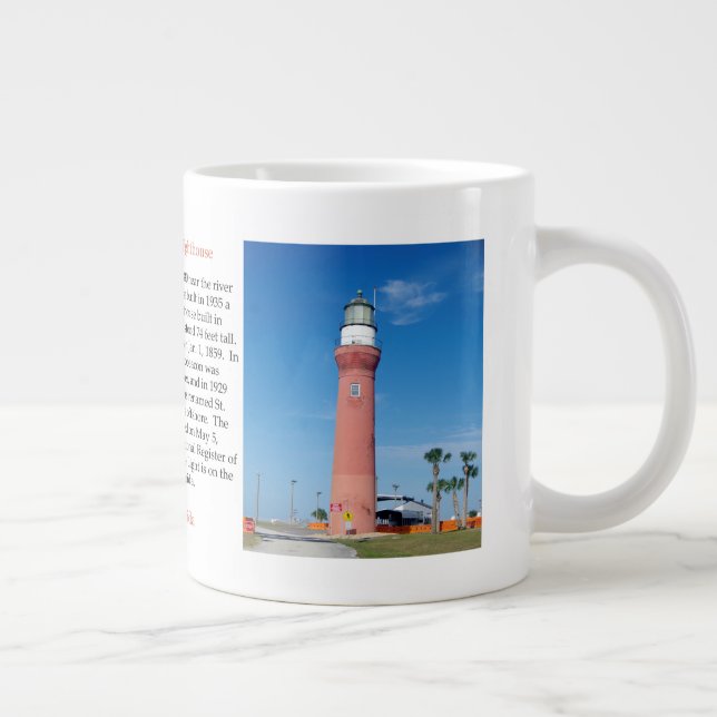Caneca De Café Grande Rua. Jons River Lighthouse Specialty Mug (Direita)