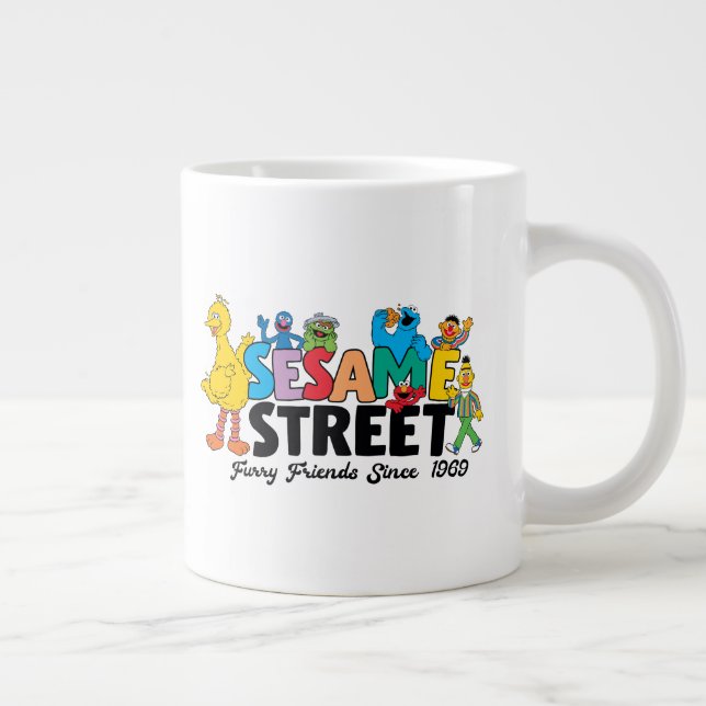 Caneca De Café Grande Rua Sésamo | Amigos De Furto Desde 1969 (Direita)