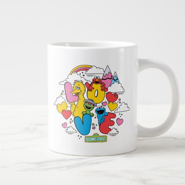 Caneca De Café Grande Rua Sésamo | Amor (Direita)