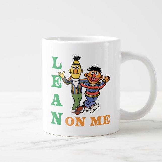 Caneca De Café Grande Rua Sésamo | Bert & Ernie Lean on Me (Direita)