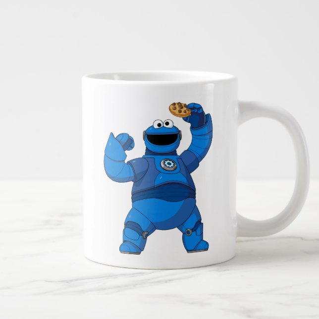 Caneca De Café Grande Rua Sésamo | Mecha Builders Cookie Monster (Direita)
