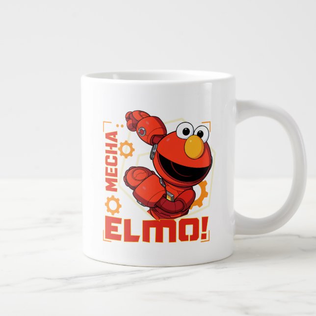 Caneca De Café Grande Rua Sésamo | Mecha Builders Elmo Design (Direita)