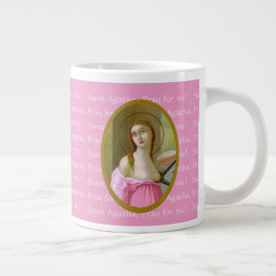 Caneca De Café Grande Ruas rosa. Agatha (M 003) 20 oz. Jumbo Coffee Mug