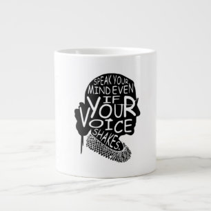 Caneca De Café Grande Ruth Fale A Sua Mente Mesmo Que Sua Voz Aperte