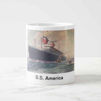 Caneca De Café Grande S.S. América 1940"