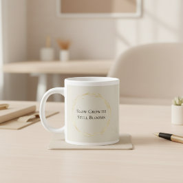 Caneca De Café Grande Sage & Gold Mindful Coffee Mug